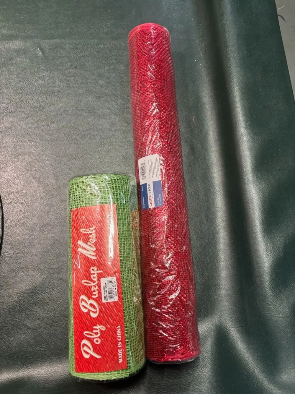 Strawberry-Themed Red & Green Party Mesh and Ribbon Set
